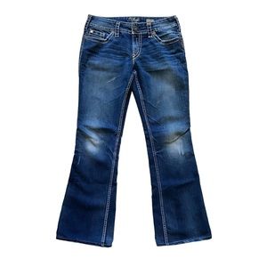 SILVER JEANS | Suki Surplus Jeans 29x31 Thick Stitch Flap Pockets